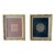 Pair of Vintage Framed Chinese Textile Art in Faux Bamboo Frames For Sale