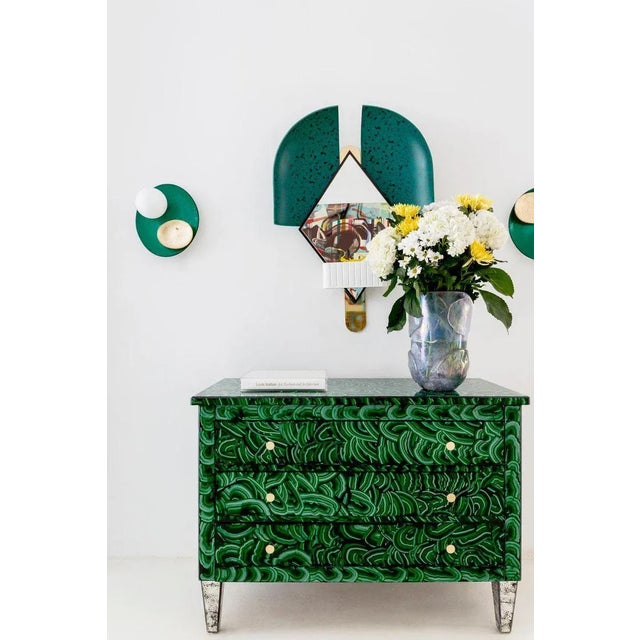Green Italian Green Bonnet Mirror by Elena Salmistraro For Sale - Image 8 of 10