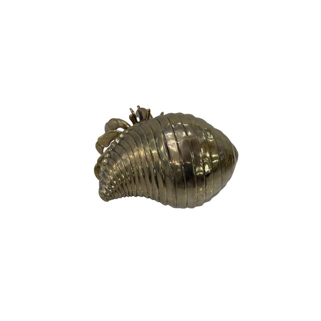Cast Bronze Hermit Crab Sculpture Ribbed Shell Form With Sculptural Claw Detail For Sale - Image 6 of 6