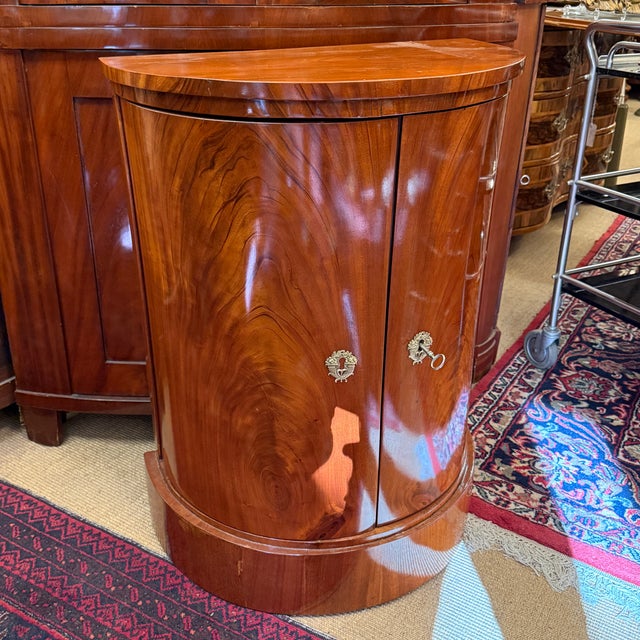 Biedermeier Demi Lune Half-Cabinet For Sale - Image 6 of 16