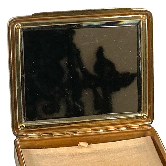 German Emil Brenk Gilt Sterling Silver, Onyx and Gemstone Cosmetic Case For Sale - Image 9 of 18