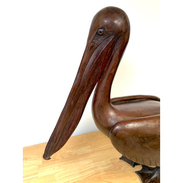 Modern Monumental Art Moderne Bronze Pelican Sculpture, USA, Circa 1940s For Sale - Image 3 of 18