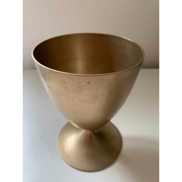 Mid 20th Century Vintage Brass Chalice For Sale - Image 5 of 9