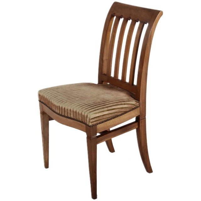 Antique Biedermeier Chairs in Walnut, 1820, Set of 4 For Sale - Image 9 of 18