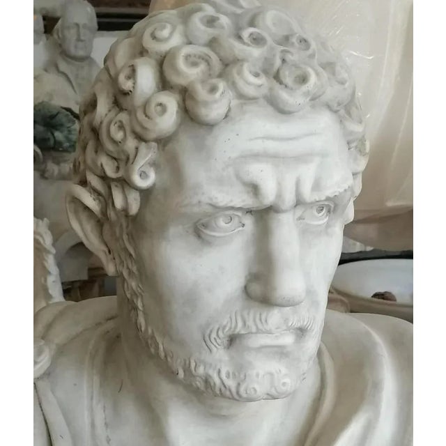 20th Century Marcus Aurelius Antoninus Sculpture in Caracalla Carrara Marble For Sale - Image 6 of 11