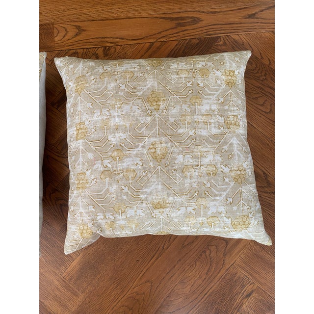 Zak+Fox Zack and Fox "Khotan" 20" Pillows- A Pair For Sale - Image 4 of 7
