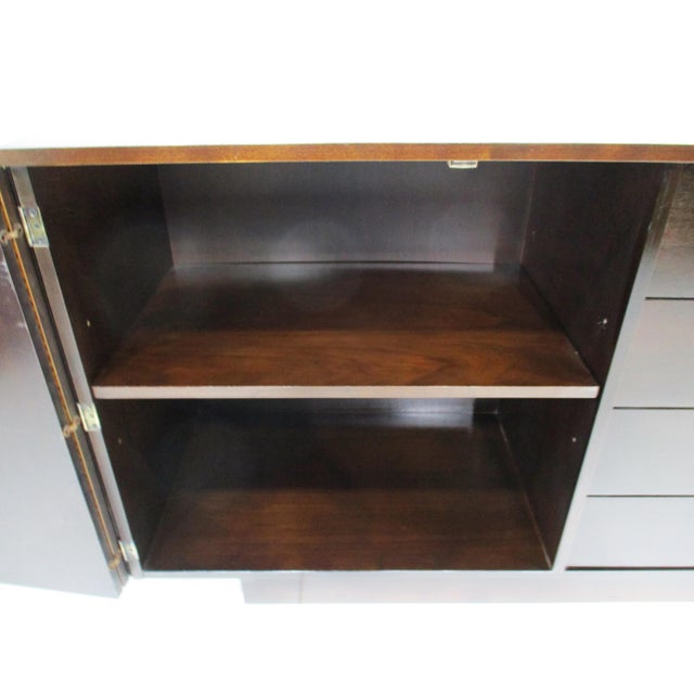 Mid 20th Century Rare Renzo Rutili Directional Inlay Credenza Sideboard For Sale - Image 9 of 18