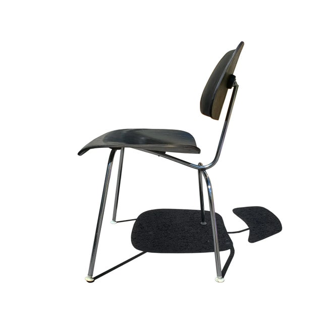 1980s A Black Mid-Century Modern Eames Dcm Chairs For Sale - Image 5 of 10
