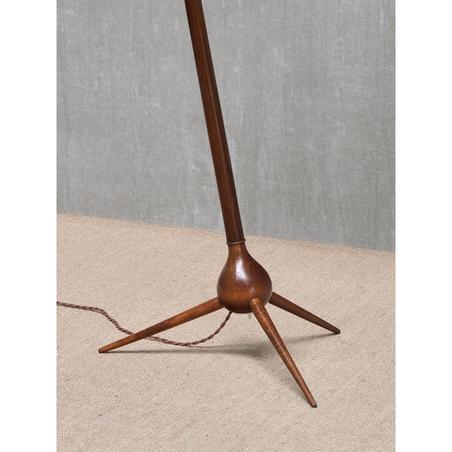 1950s Bridge Floor Lamp by Severin Hansen for Haslev Møbelsnedkeri, Denmark, 1950s For Sale - Image 5 of 13