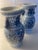 Asian Antique Pair of 16" Double Happiness Blue/WHT Vases For Sale - Image 3 of 5