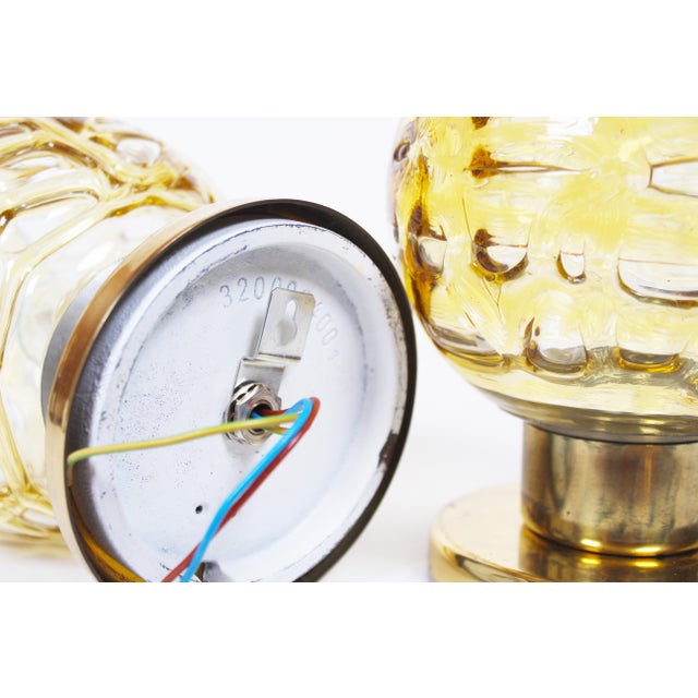 Goldenrod Vintage Brass Wall Lamps from Doria Leuchten, 1970s, Set of 2 For Sale - Image 8 of 9