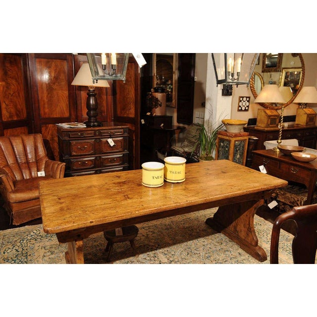 Late 19th Century Yellow Glazed Ceramic "Tabac" Jars - a Pair For Sale - Image 5 of 5