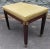 Mid-Century Modern 1940s Mahogany and Upholstered Bench With Brass Capped Legs and Medallions For Sale - Image 3 of 8