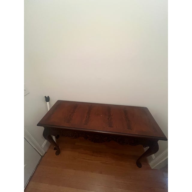 Late 19th Century Console Table Antique Carved Mahogany Table For Sale - Image 6 of 6