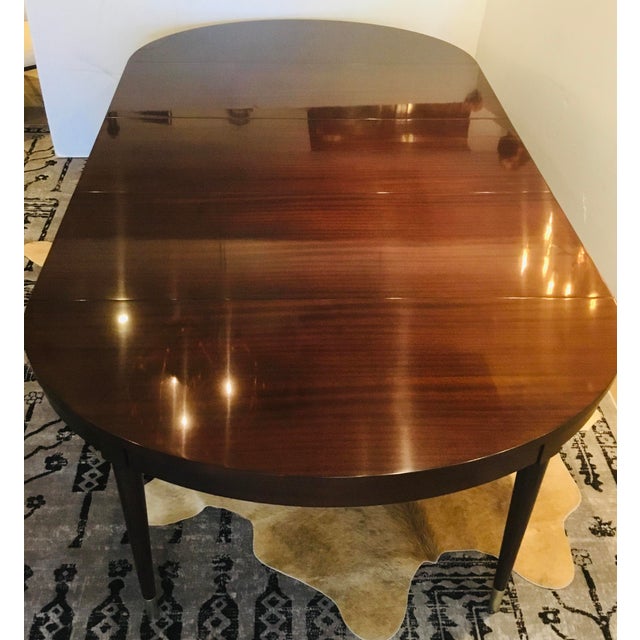 Thomas Pheasant for Baker Modern Lacquer Mahogany Finished Wood Dining