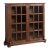 Mission Solid Oak Double Door Bookcase - Walnut For Sale