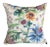 Floral Pillow With Pinstripe Back For Sale