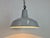 Industrial British Grey Enamel Factory Pendant Lamp from Benjamin Electric Manufacturing Company, 1960s For Sale - Image 9 of 17