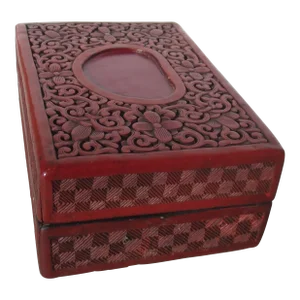 Chinese Cinnabar Box Vintage 1950s
