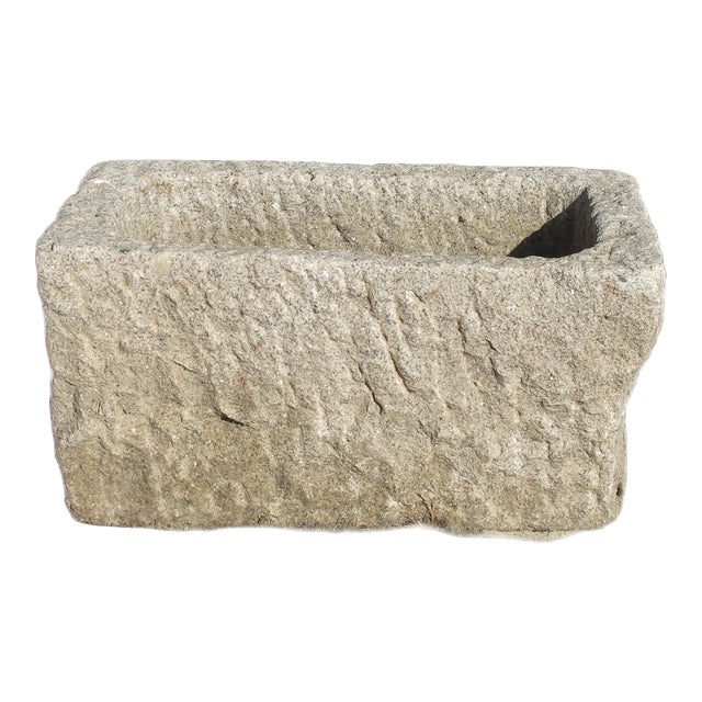 Hand Chiseled Stone Trough Chairish