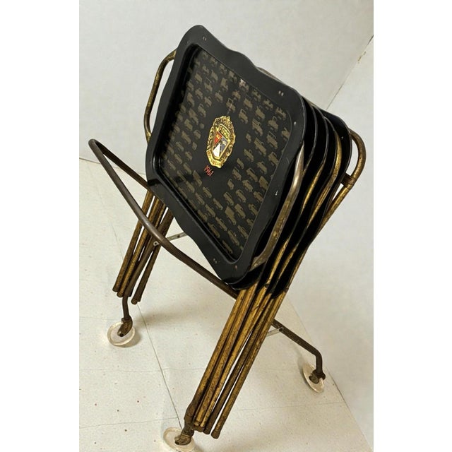 Mid-Century Modern Rare Ford 300-500 Club Sales Award Tv Trays, Vintage Ford Dealership Memorabilia, 1960s Automotive Collectible, Vintage Home Decor For Sale - Image 3 of 12