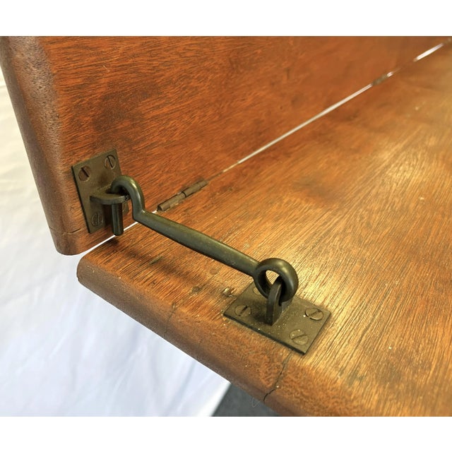 Antique Ship's Navigation Table/ Desk Handmade of Solid Wood With Barley Twist Legs For Sale - Image 10 of 13