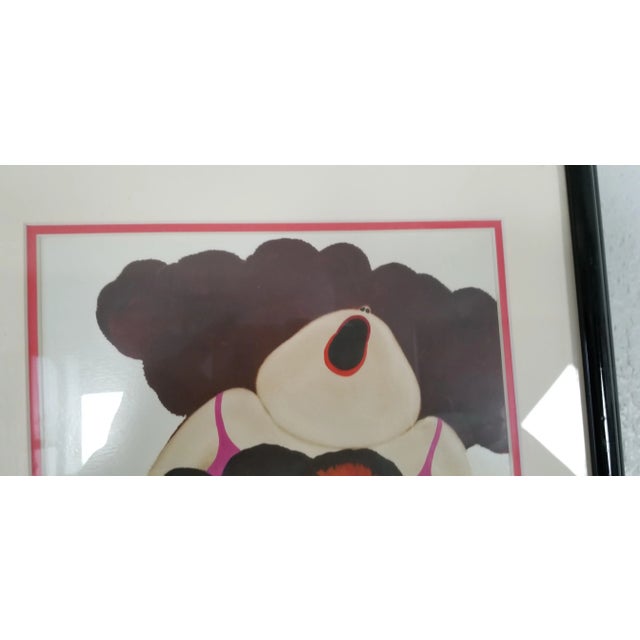 Blue Borys Buzkij Modernist Acrylic on Paper Painting For Sale - Image 8 of 11