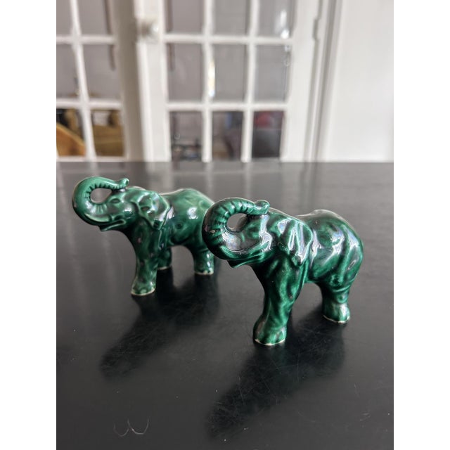 Ceramic elephants, Saint Clément pottery, 1950s This piece is attributed to the mentioned designer/maker. It has no...