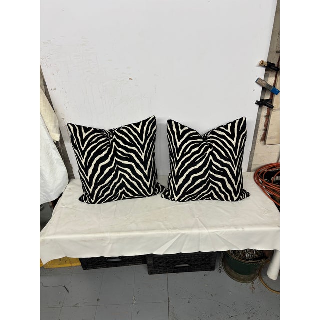 Zebra Print Custom Pillows For Sale - Image 4 of 4