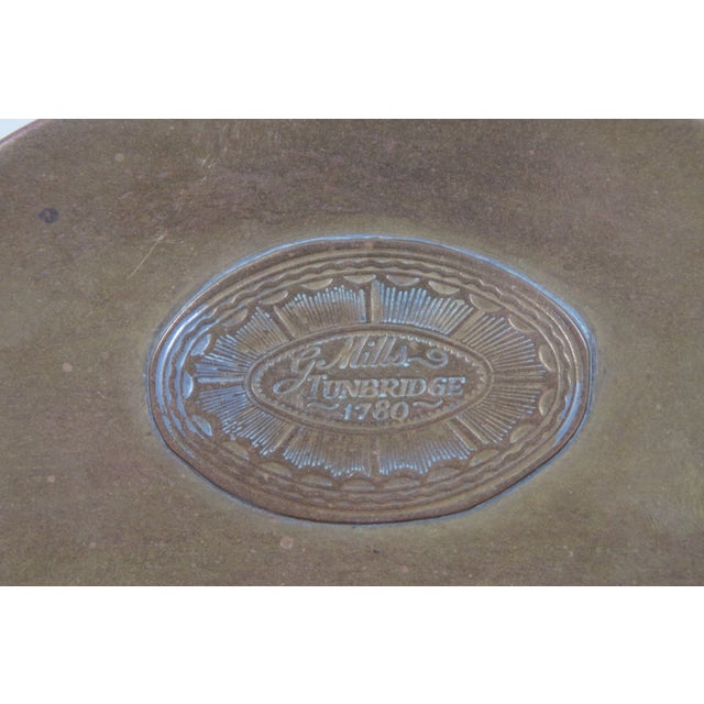 1780 Antique Mottahedeh G Mills Tunbridge Oval Brass Tobacco Snuff Box For Sale - Image 9 of 10