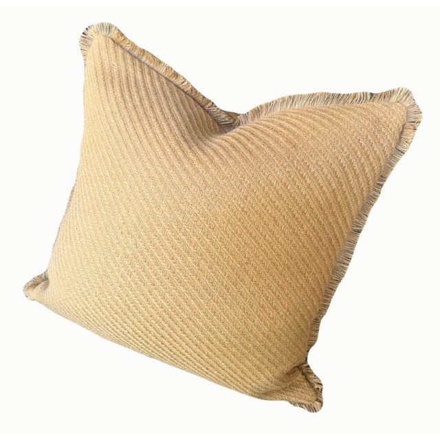 Modern Ralph Lauren Jute Pillows With Fringe Trim - A Pair For Sale - Image 3 of 5