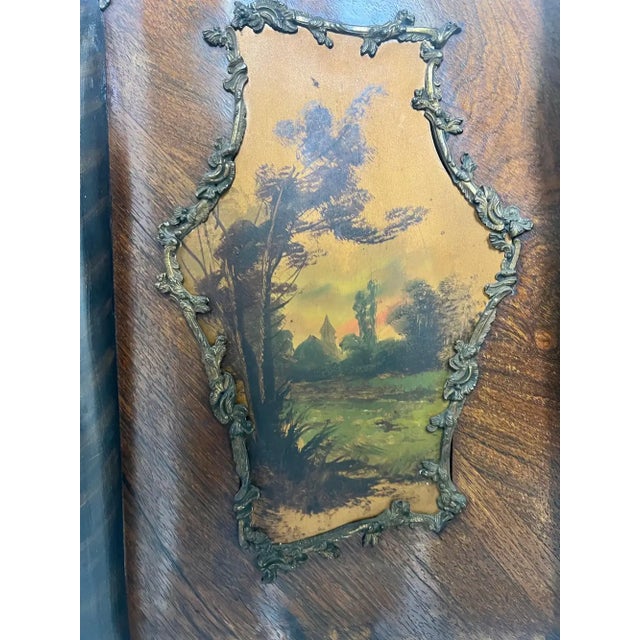 Antique 19th C. French Louis XV Vernis Martin Ormolu Serpentine Vitrine Cabinet For Sale - Image 11 of 18