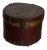 Leather and Iron Round Box, Tibet Circa 1880 For Sale
