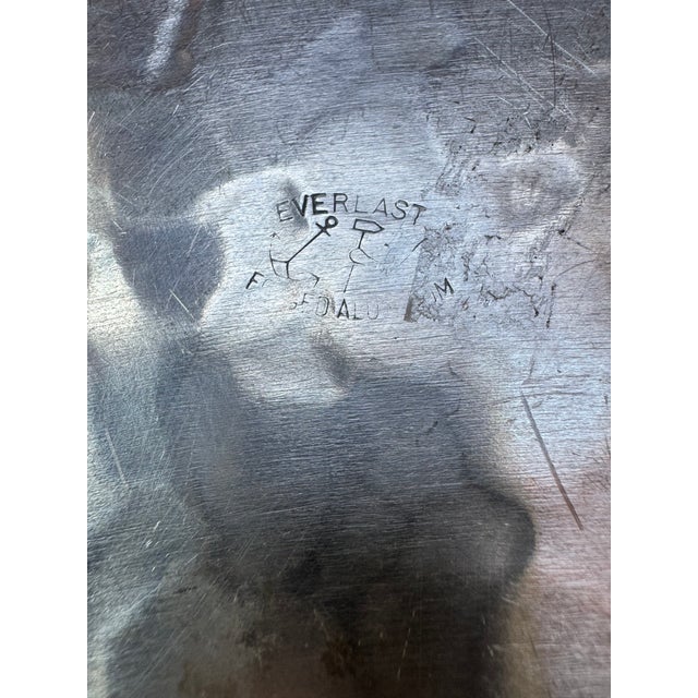 Everlast Hammered Aluminum Two-Tier Server, Art Deco Industrial Design For Sale - Image 11 of 13