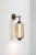 Bai a ba ba - indoor wall lamp. Structure in bronze electroplated steel. Diffuser in blown transparent, amber and grey...