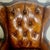 Wood Pair of French Leather Tufted Wingback Chairs C. 1930 For Sale - Image 7 of 13