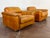 Vintage 1970's Italian Cognac Leather Lounge Chairs For Sale In Los Angeles - Image 6 of 16