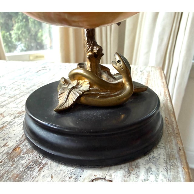 19th C French Gilt Bronze and Nacre Bird Bowl For Sale - Image 12 of 12