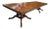 Grand Matchbook Flame Mahogany Pedestal Claw Foot Dining Table For Sale