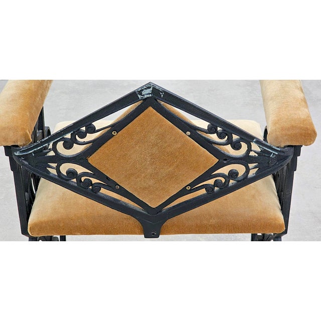 Vintage Art Deco Cast Iron “Paradise Bird” Vanity Chair / Dressing Stool For Sale - Image 15 of 18
