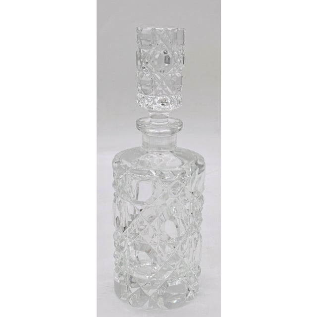 English Art Deco Cut Glass Diminutive Decanter, Circa 1930s For Sale - Image 4 of 8