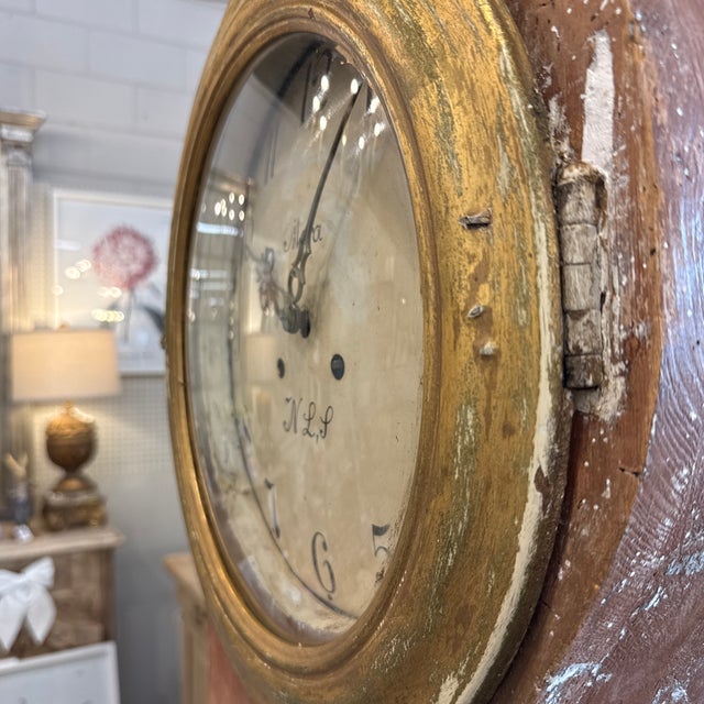 Metal Signed 19th. C. Swedish Mora Clock For Sale - Image 7 of 12