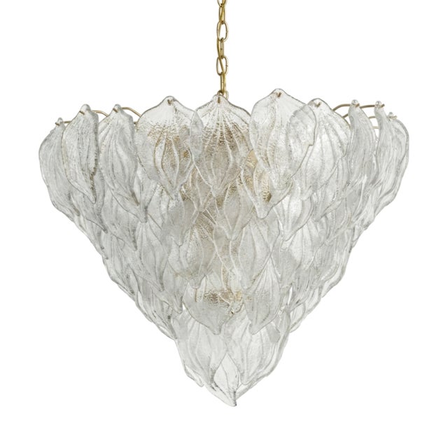 Foglie Waterfall Lamp in Murano Glass, 1960s For Sale