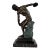 Bronze Classical Athlete Sculpture After Discobolus, Greco-Roman Athlete, 12” H For Sale