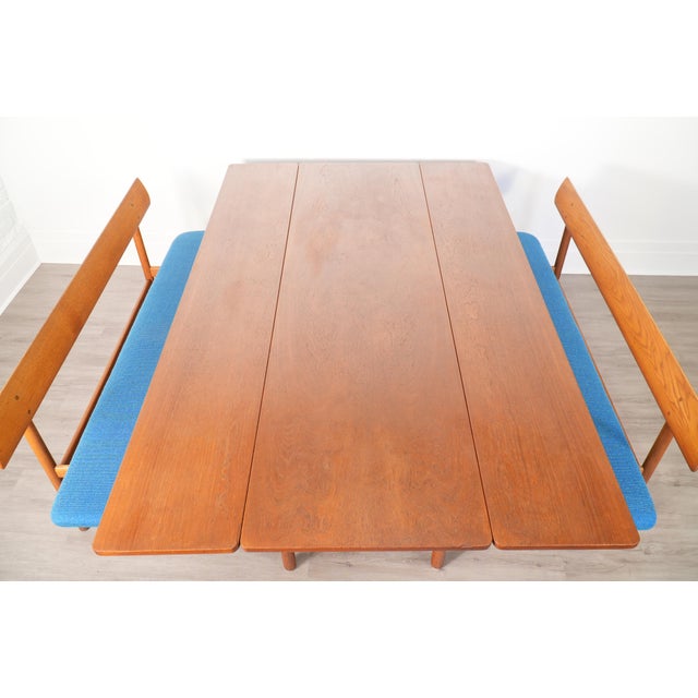 Wood Børge Mogensen Fredericia Dining Set Including Harvest Table & Two #171 Benches For Sale - Image 7 of 13