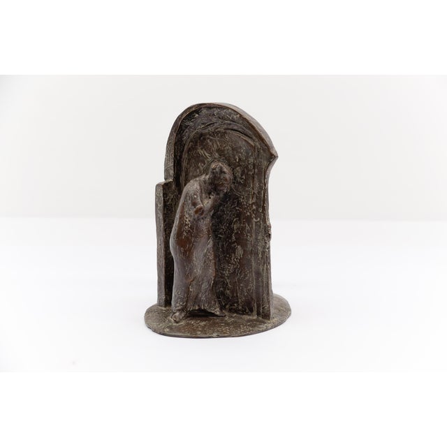 Metal B.G., Figurative Artists Bronze of a Keyhole Door Scene 1991 1/7, 1960s, Bronze For Sale - Image 7 of 18