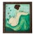 Mid-Century Edith Ferullo Original Nude Painting in Hand-Carved Wood Frame For Sale