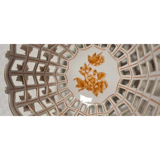 1970s Porcelain Basket from Herend, Hungary, 1960s For Sale - Image 5 of 9