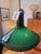 Designed in 1972 by Michael Bang for Holmegaard, Denmark. Mouth-blown, green overlaid opal glass with a white interior....