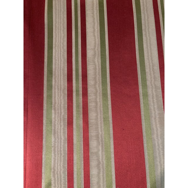 20 Yards of Stripe Moire Green, Red, and Cream. For Sale In Philadelphia - Image 6 of 6